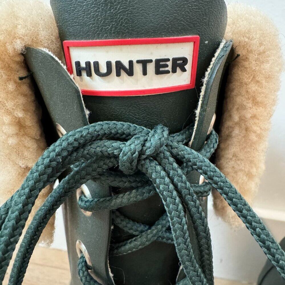 Hunter Adley Lace-Up Waterproof Boots – Forest Green (Women’s 9) - Picture 5 of 9